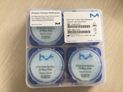 密理博Millipore 尼龍濾膜 親水 0.45um孔徑（貨號(hào)：HNWP04700）